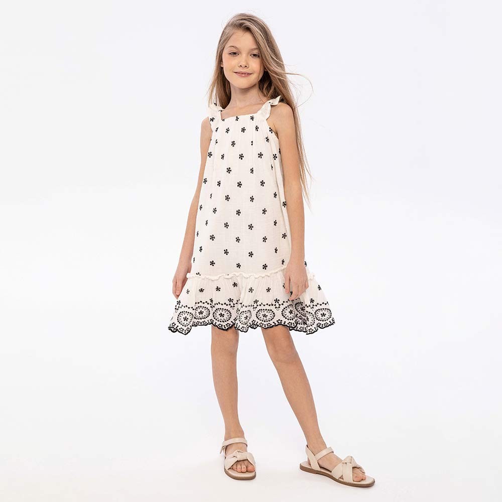 MINOTI Haljina za djevojčice, Bijela