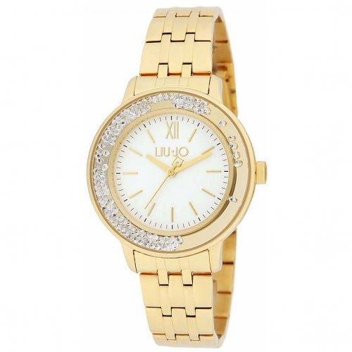 LIU JO Ženski ručni sat TLJ1918, Kvarcni mehanizam, Bijelo kućište, Zlatne boje