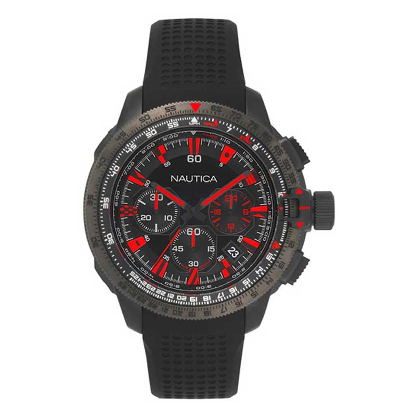NAUTICA Muški ručni sat NAPMSB001, Kvarcni mehanizam, Crno kućište, Crni