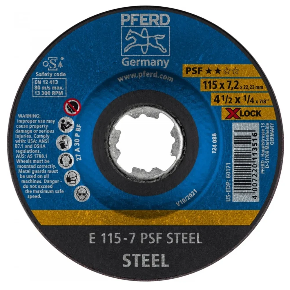 PFERD Ploča brusna e 115-7 psf inox 640852, Siva