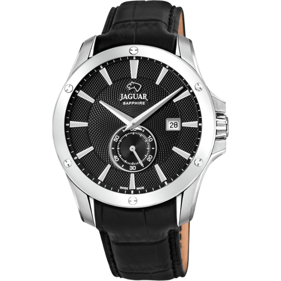 JAGUAR Muški ručni sat J878/4, Kvarcni mehanizam, Crno kućište, Crni