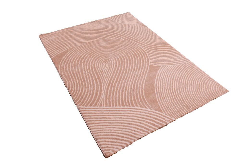 Merinos Končani tepih Linijski vrtlog, 133x190 cm, Krem