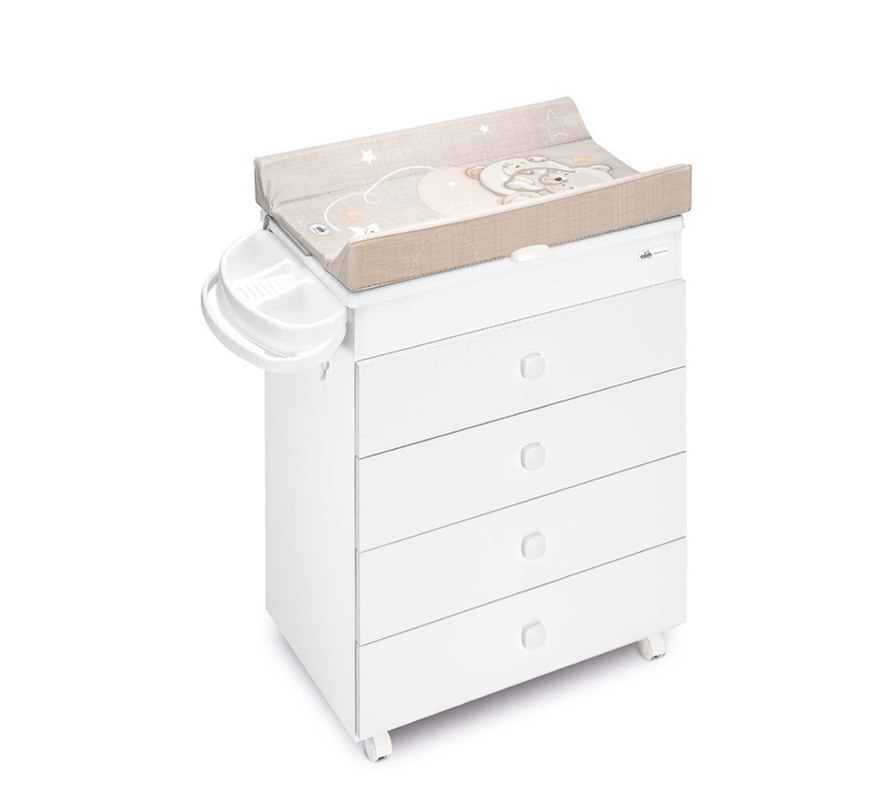 CAM Sto za presvlačenje sa ladicama Asia Bianca C260, Bež-bijeli