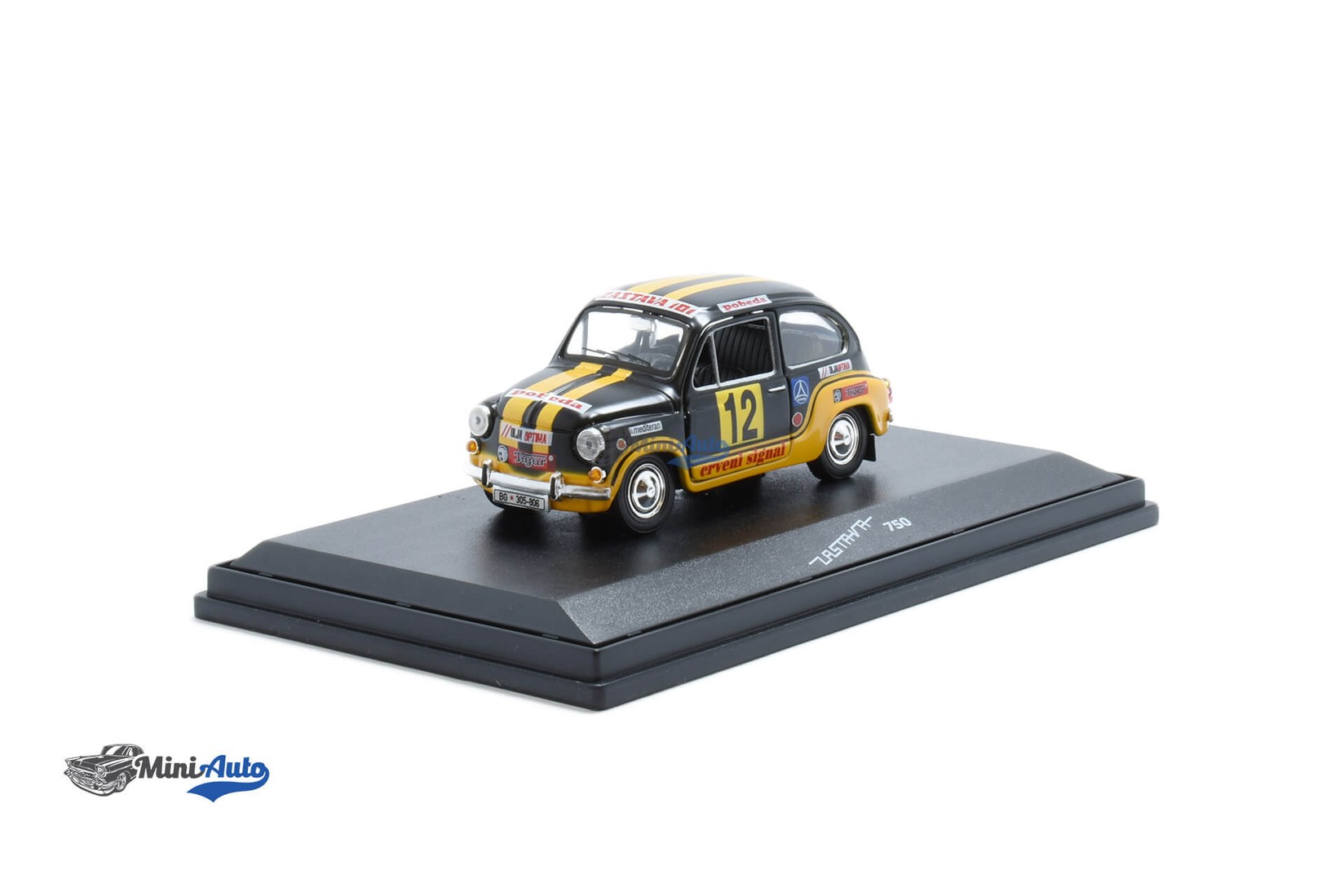 MINI AUTO Kolekcionarski autić - Zastava 750 Nacionalna Klasa 1970, Žuta