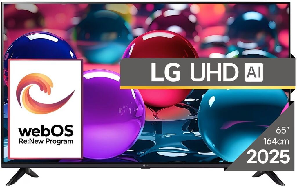 LG TV 65UA73003LA, 65", 4K HDR, Smart, WebOS2025, Crni
