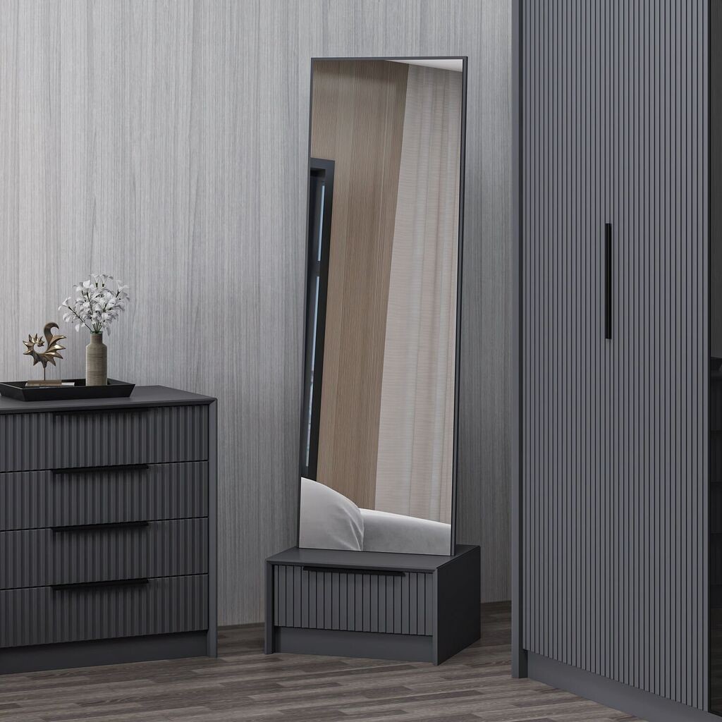 Hanah Home Toaletni stolić Kale Luxe Soft-4803, 54x178x45 cm, Antracit