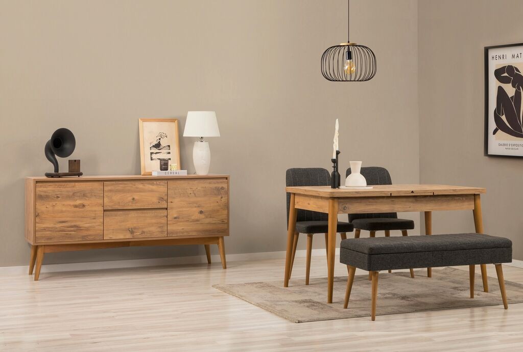 Hanah Home Trpezarijski set Vina 02 1005, Antracit