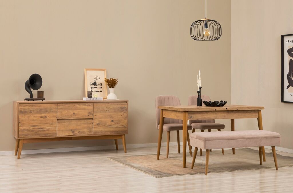 Hanah Home Trpezarijski set Vina 02 0701, Smeđa