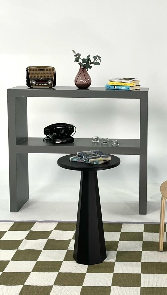 Hanah Home Pomoćni stolić Lilyum 57, 35x57x35 cm, Crni