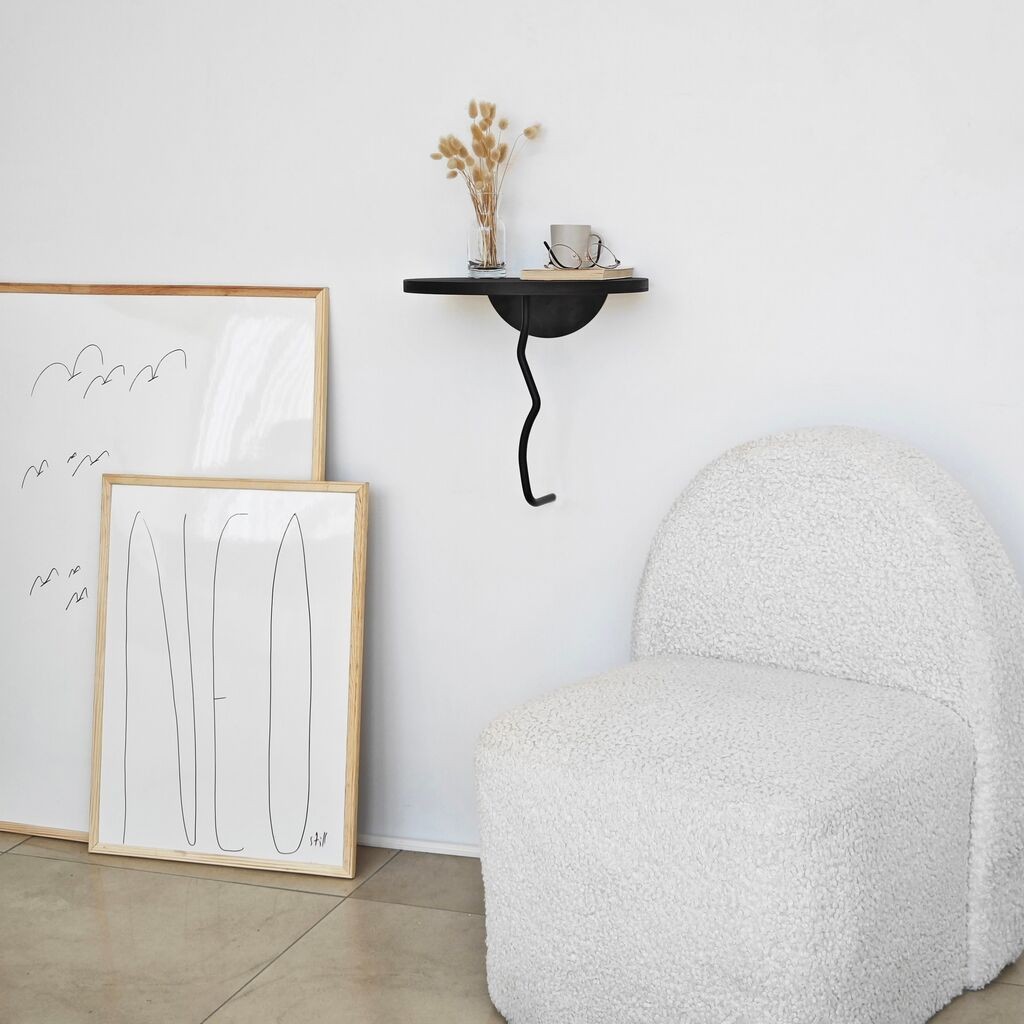 Hanah Home Zidna polica Leo, 35x35x cm, Antracit