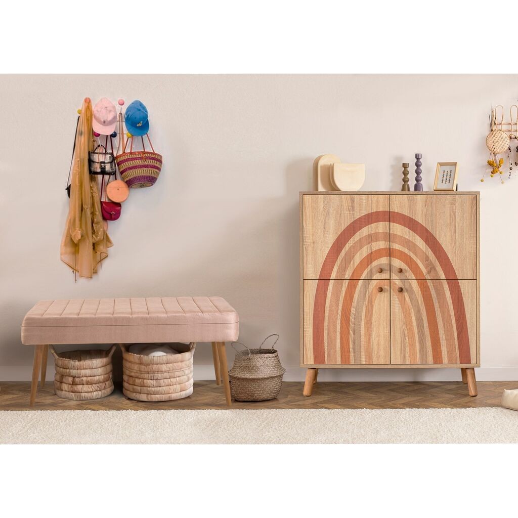 Hanah Home Set Namještaj za hodnik Multilux Iris 0900, Prljavo ružičasta