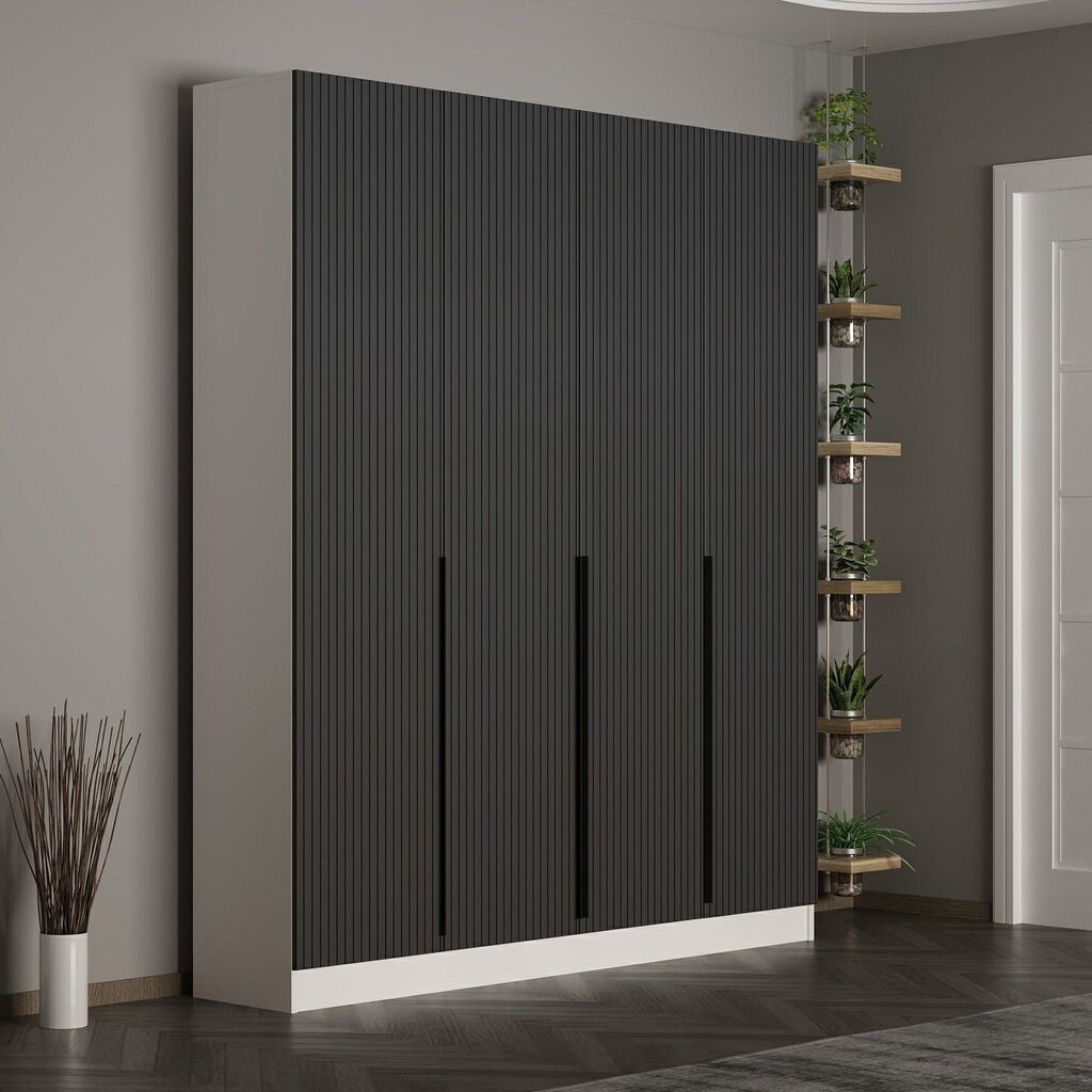 Hanah Home Ormar Noah-8266, 180x210x35 cm, Crni