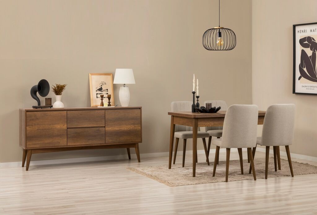 Hanah Home Trpezarijski set Vina 01 0701, Siva