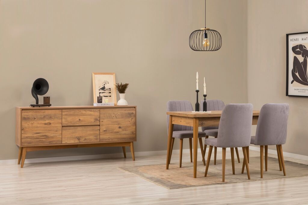 Hanah Home Trpezarijski set Vina 01 0701, Siva