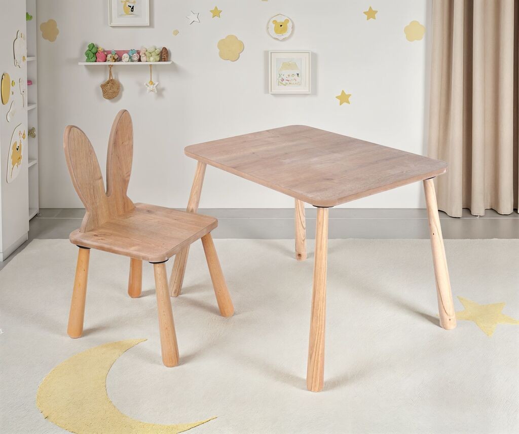 Hanah Home Dječiji sto i stolica BLTYZ-AKTV059, Boje hrasta