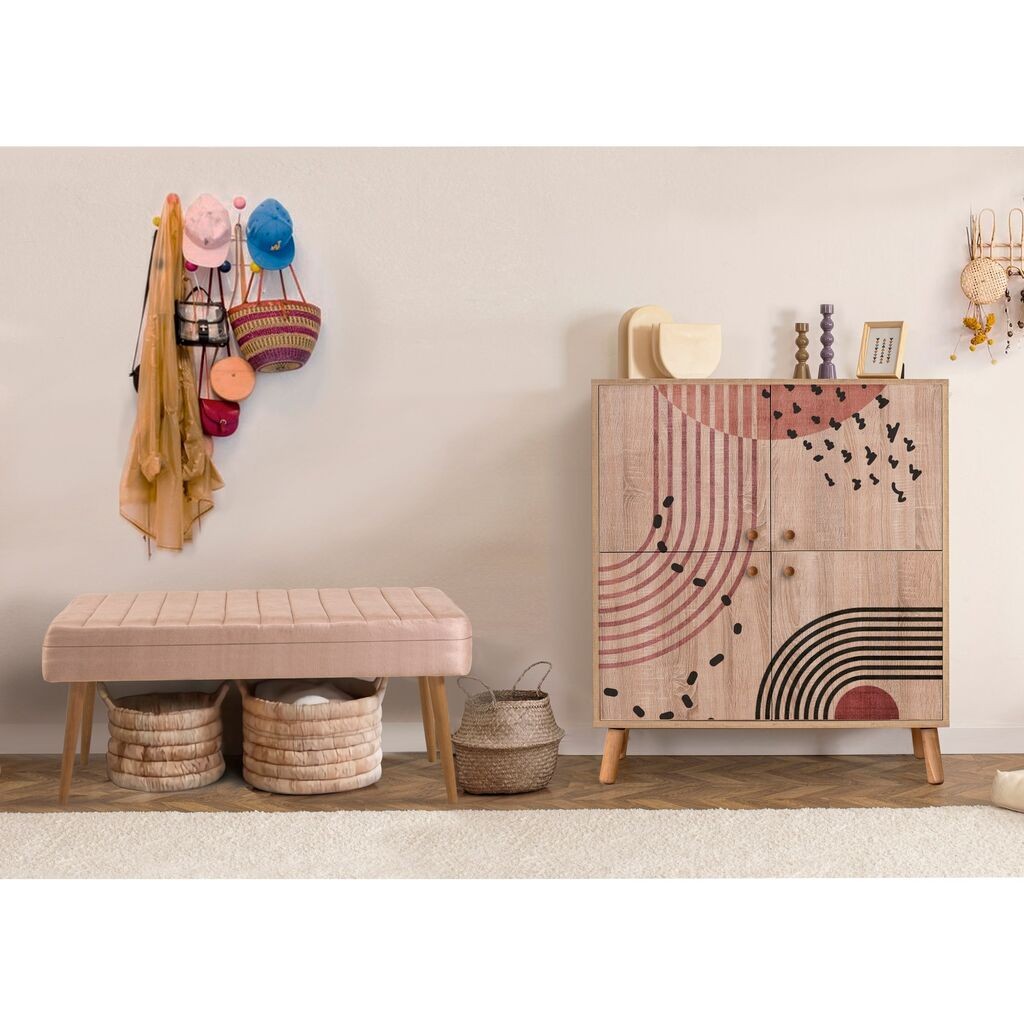 Hanah Home Set Namještaj za hodnik Multilux 984 0900, Prljavo roza