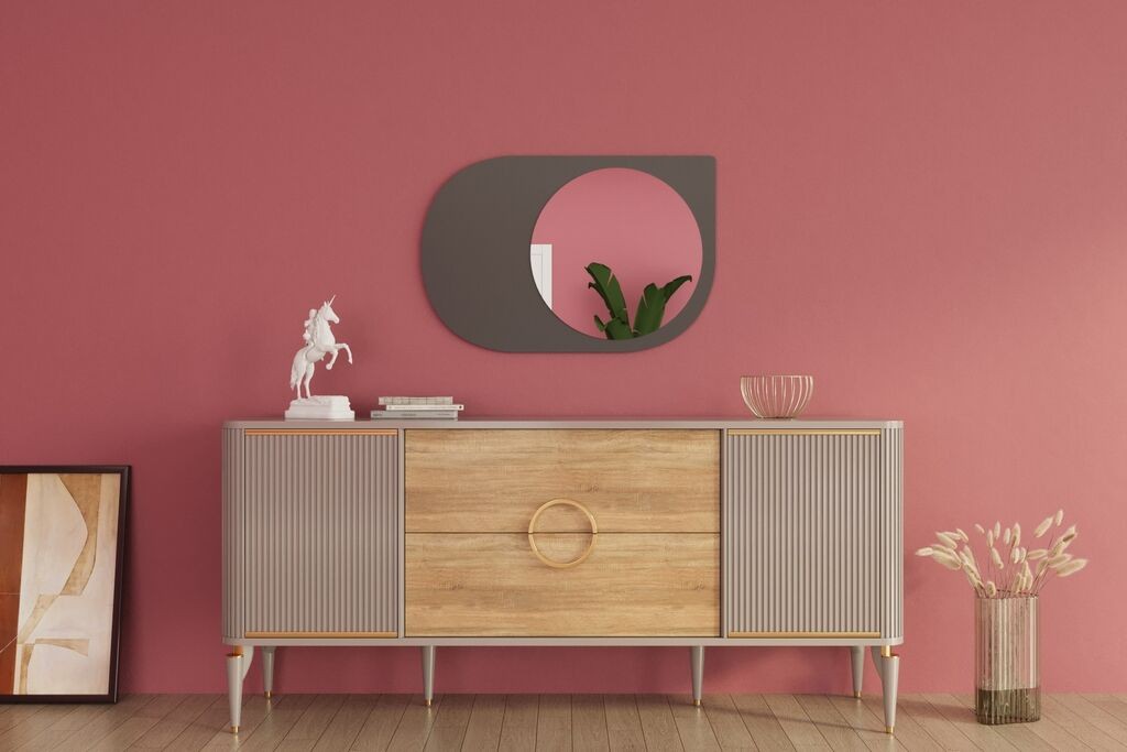 Hanah Home Mirror Pubble, antracit