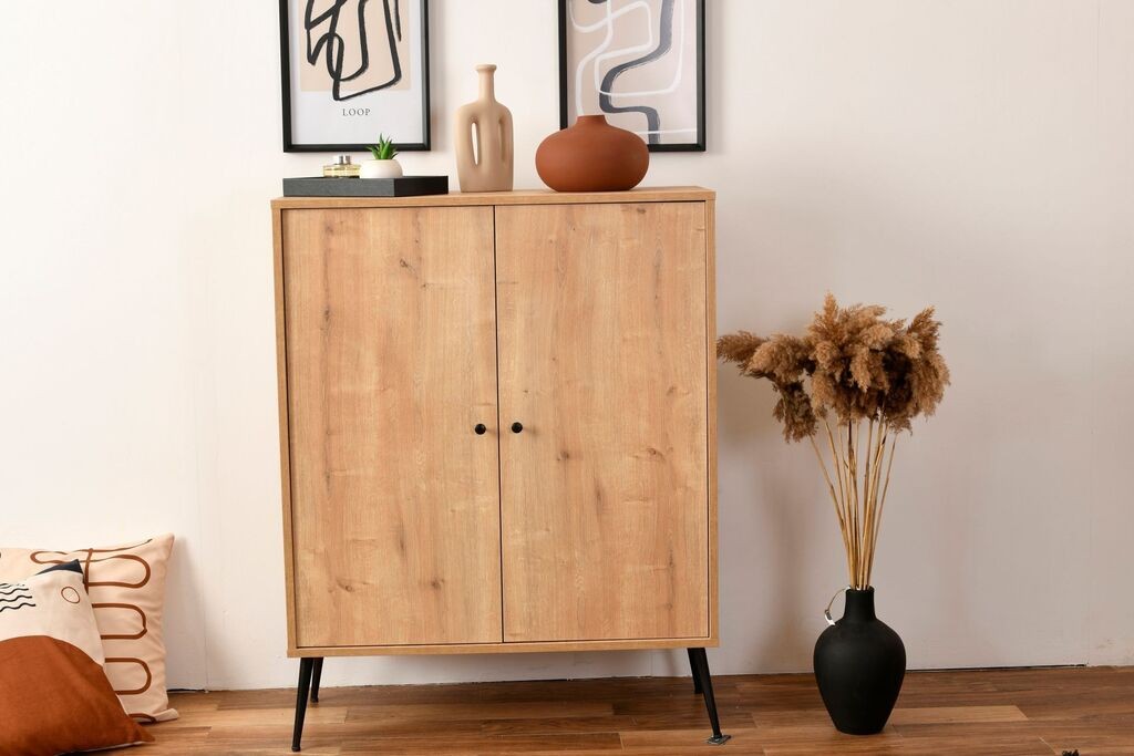 Hanah Home Komoda s ladicama Calvin, 90x105x41 cm, Boja hrasta