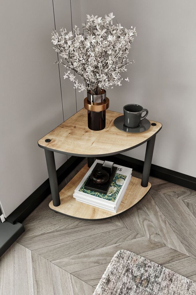 Hanah Home Pomoćni stolčić Tiers Corner, 34x38x34 cm, Boje hrasta