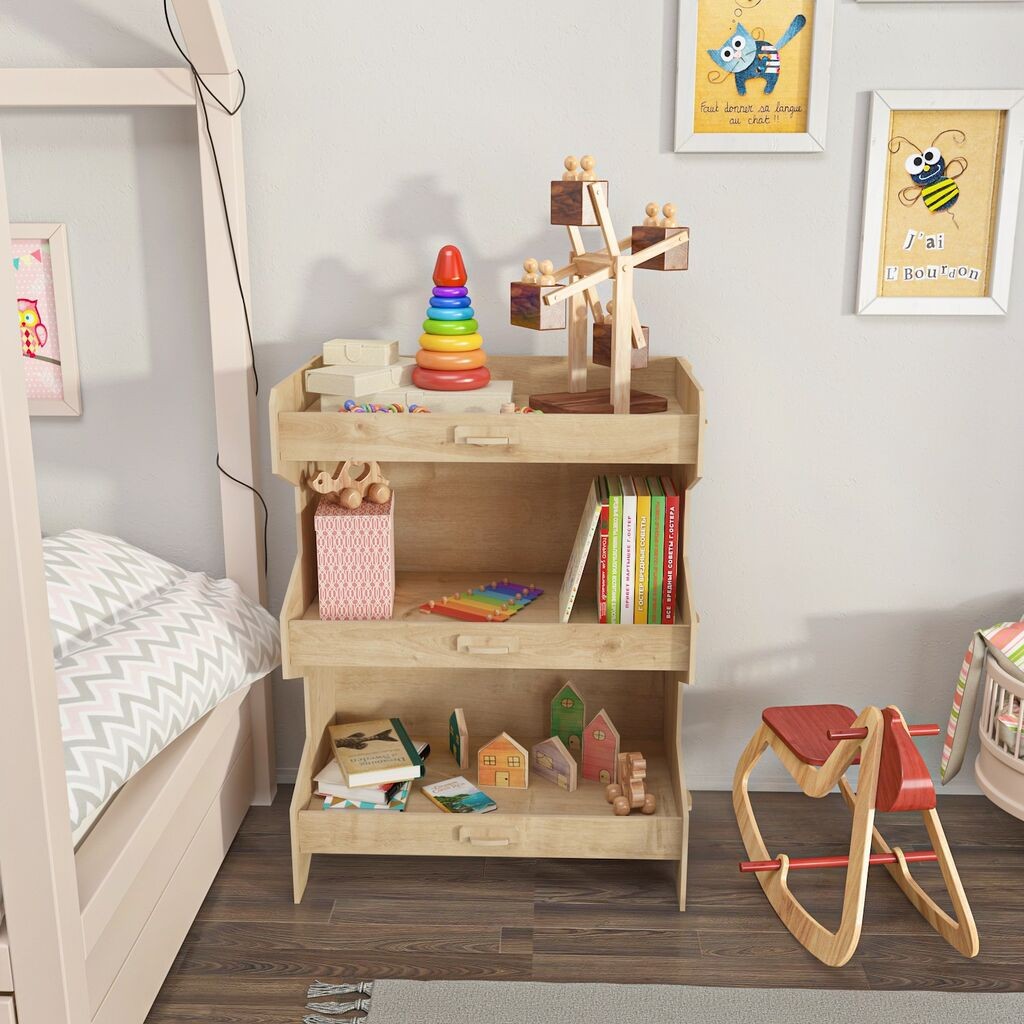 Hanah Home Fesa kućna polica, 65,6x80,5x34,3 cm, boje hrasta