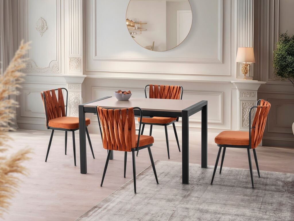 Hanah Home Razvlačivi trpezarijski sto Silva 1014, Krem