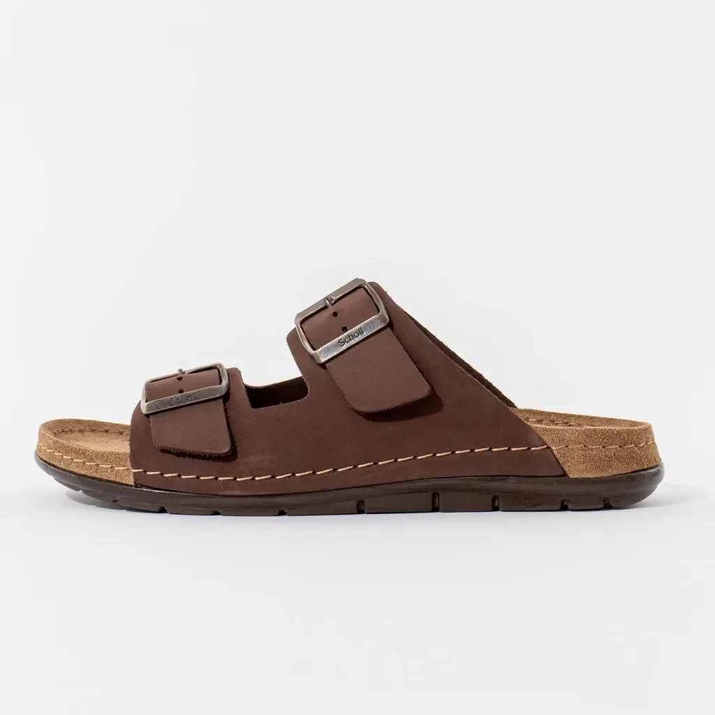 Scholl Muške papuče Aberdeen, Smeđe