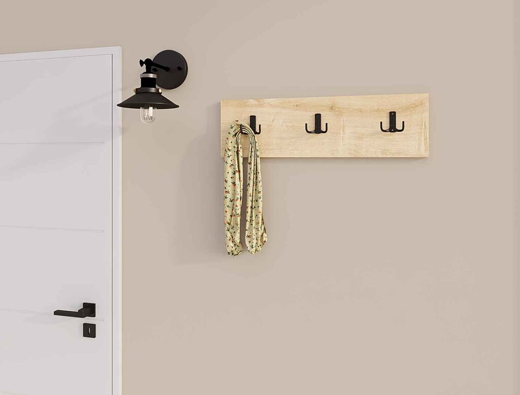 Hanah Home Zidna lampa Uclu, 36x12x1.8 cm, Boja hrasta