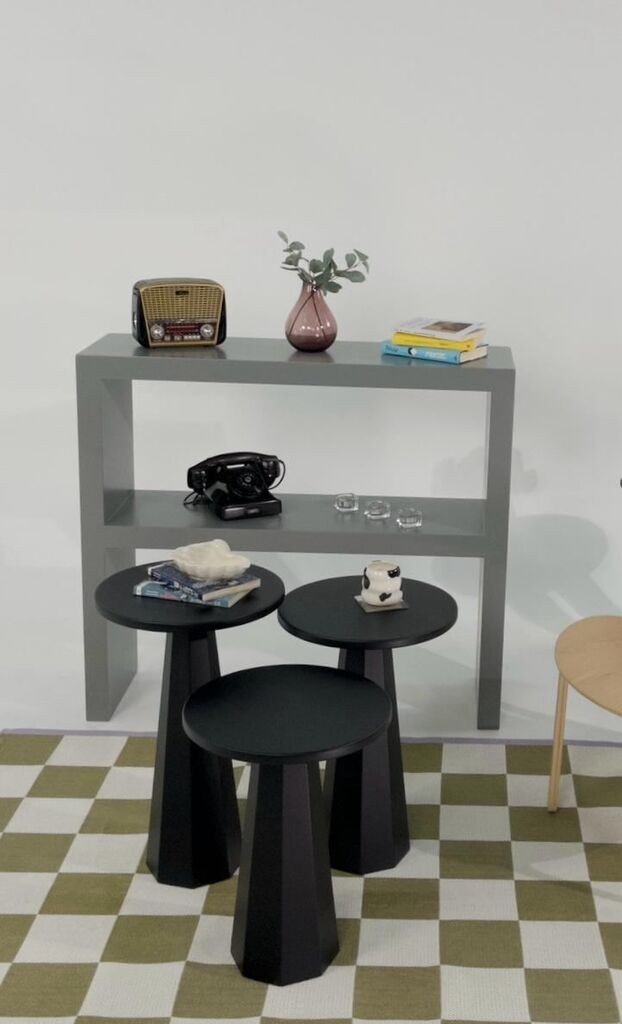 Hanah Home Set klub stolića, Lilyum, 3 dijela, Crna