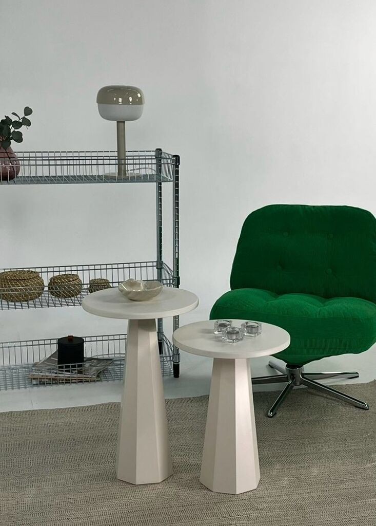 Hanah Home Set klub stolića, Lilyum, 2 dijela, Krem