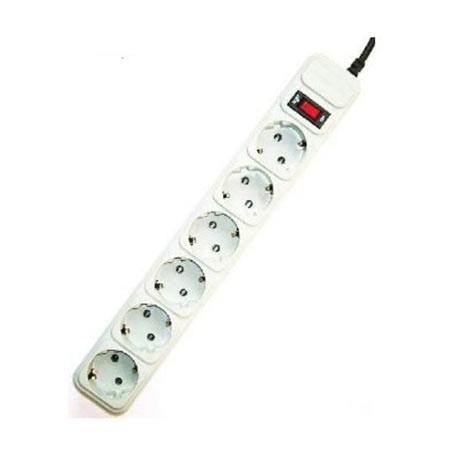 Gembird Razvodnik nap.SPG6-B-10C, 6 utičnica, prekidač, 3m , osigurač, prenaponska zaštita, Sivi