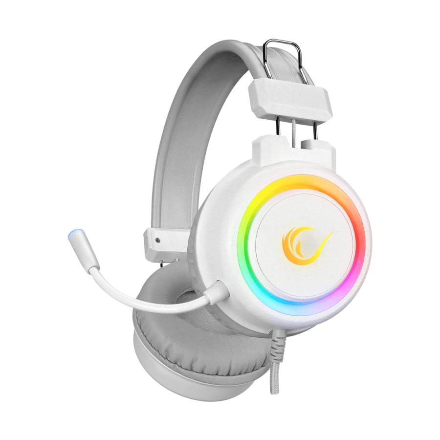Rampage Slušalice sa mikrofonom gaming SN-R10 ALQUIST white, 3,5 mm, RGB, Bijele