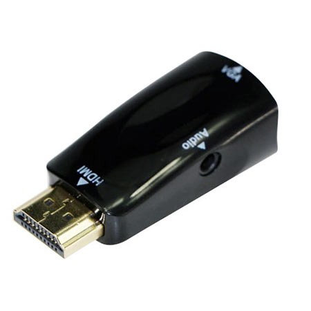 Gembird HDMI Adapter A-HDMI-VGA-02 HDMI to VGA adapter + audio, Crni