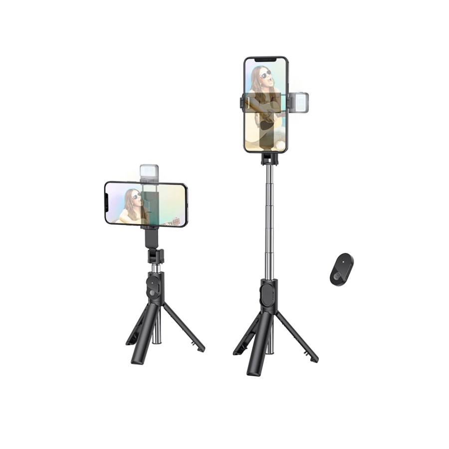 Borofone Stativ tripod selfie za mobitel do 6,7", Crni