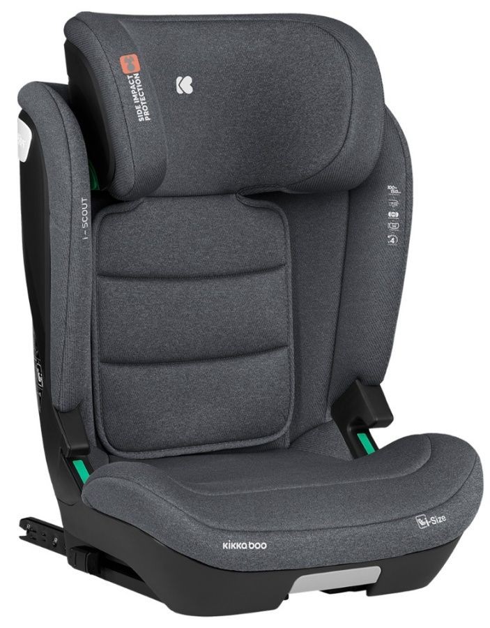 Kikka Boo autosjedalica I-Scout I-Size, 100-150 cm, Isofix, tamno siva