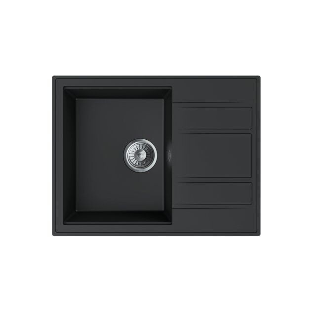 Valterra Granitna sudopera Torino, 650 x 500 mm, Crna