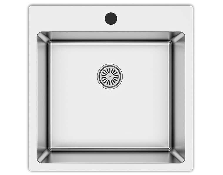 Valterra Čelična sudopera, 500 × 500 mm, Srebrna boja