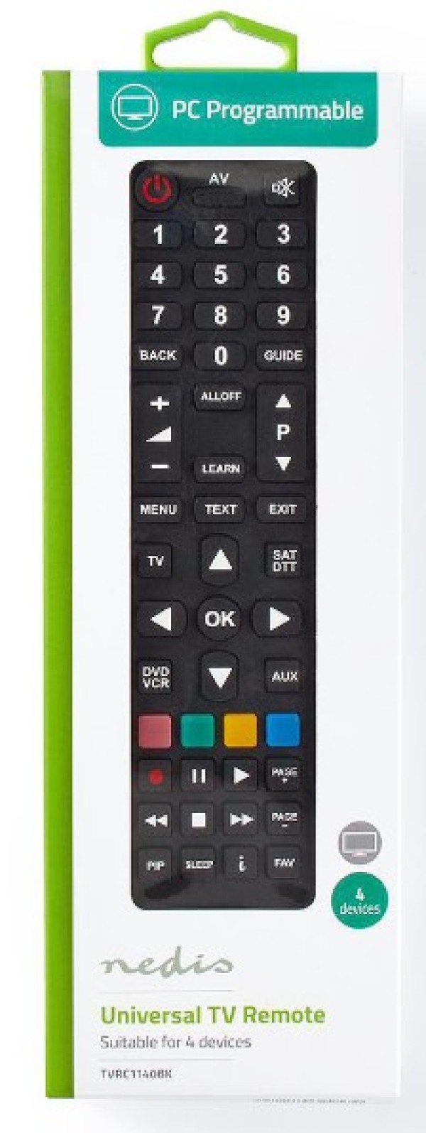 NEDIS Univerzalni daljinski upravljač TVRC1140BK