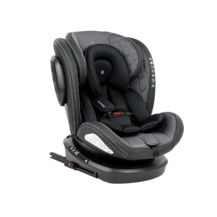Kikka Boo Autosjedalica Stark, 40-150 cm, Isofix, Tamno siva