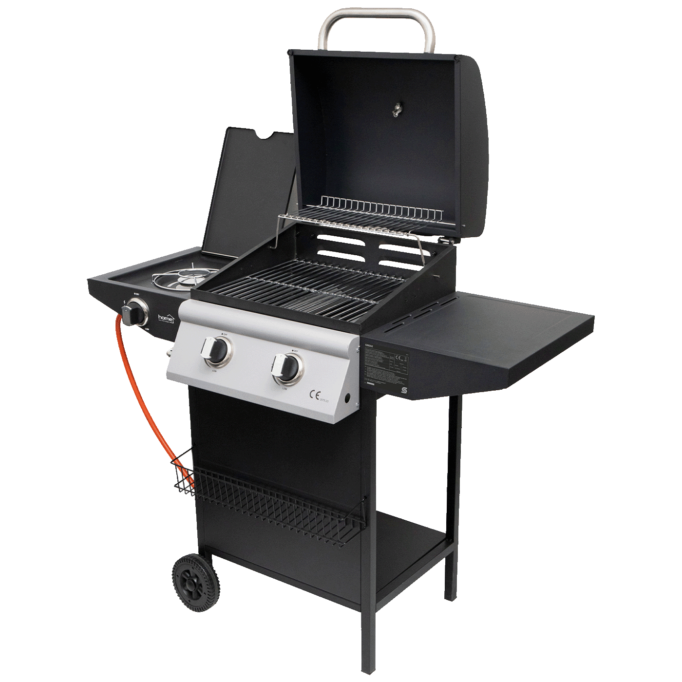 Home Plinski roštilj GRG02, 2 plamenika, 3 x 3.2kW, Crni