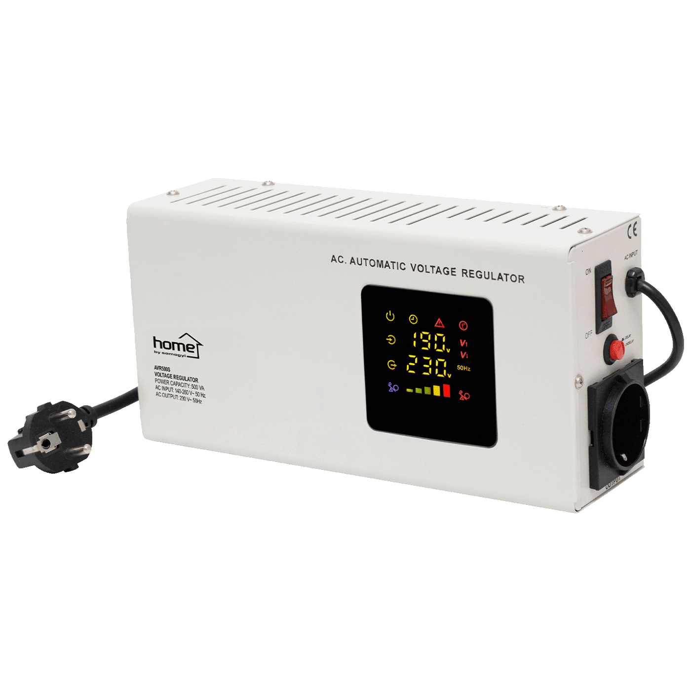 Home Stabilizator napona sa relejem AVR500S, 500VA, Bijeli