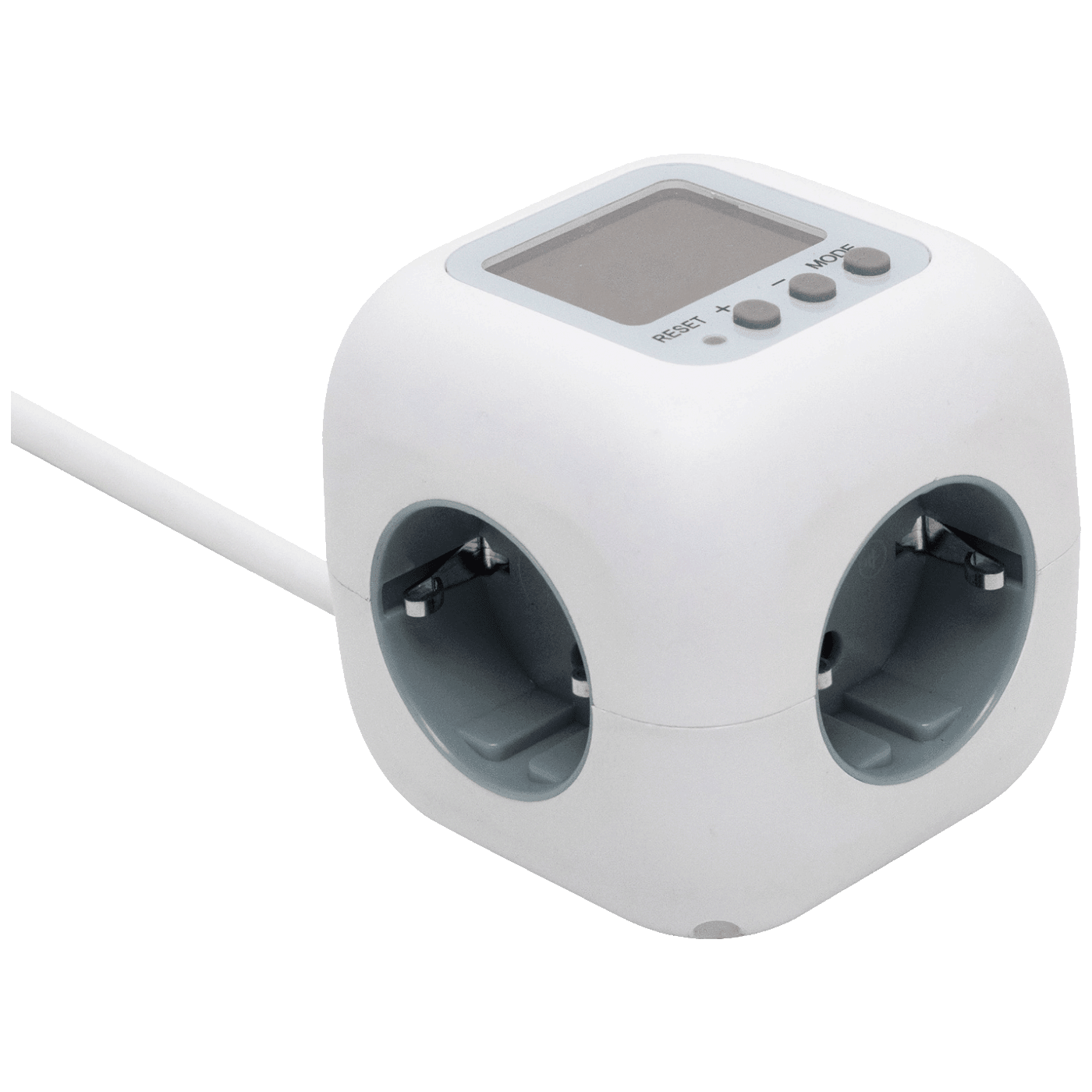 Home Produžni kabl  sa mjeračem potrošnje, 3 utičnice, 1.5m, Bijeli