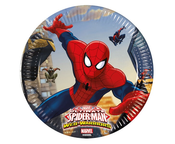 Set papirnih tanjira Spiderman 85152, 20 cm, 8 komada