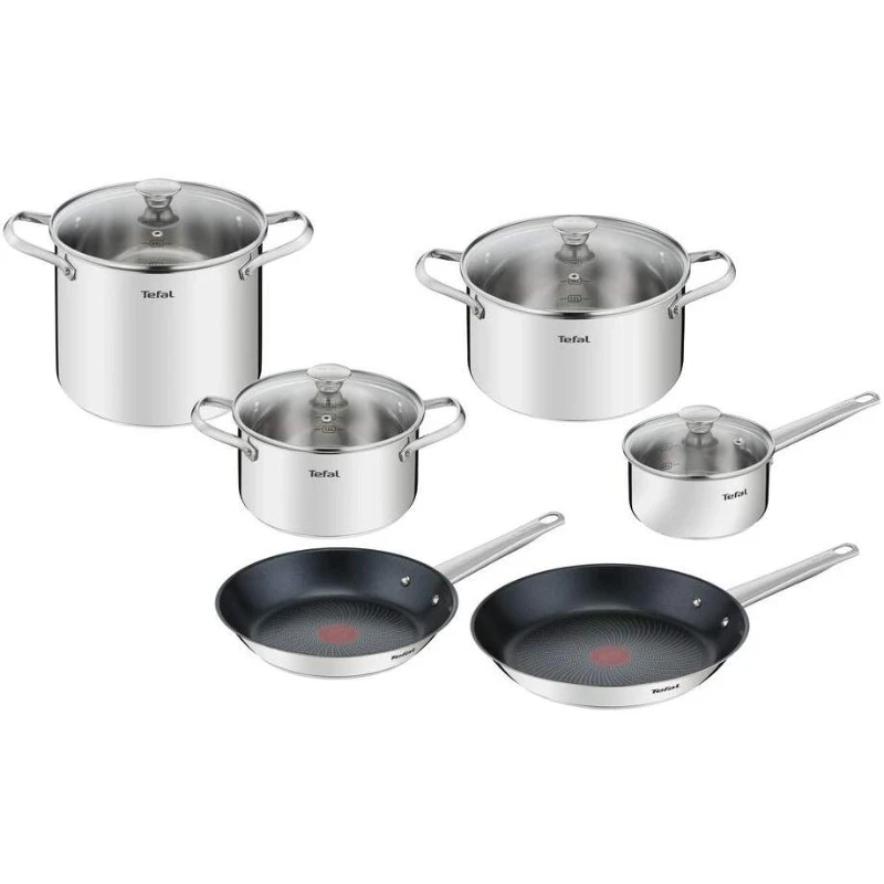 Tefal Set posuđa B922SA55 G6 Cook Eat, 10 komada, Srebrne boje