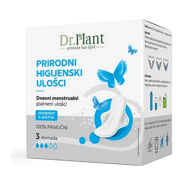 Dr. Plant Ulošci, Higijenski dnevni menstrualni platneni, 3 Komada