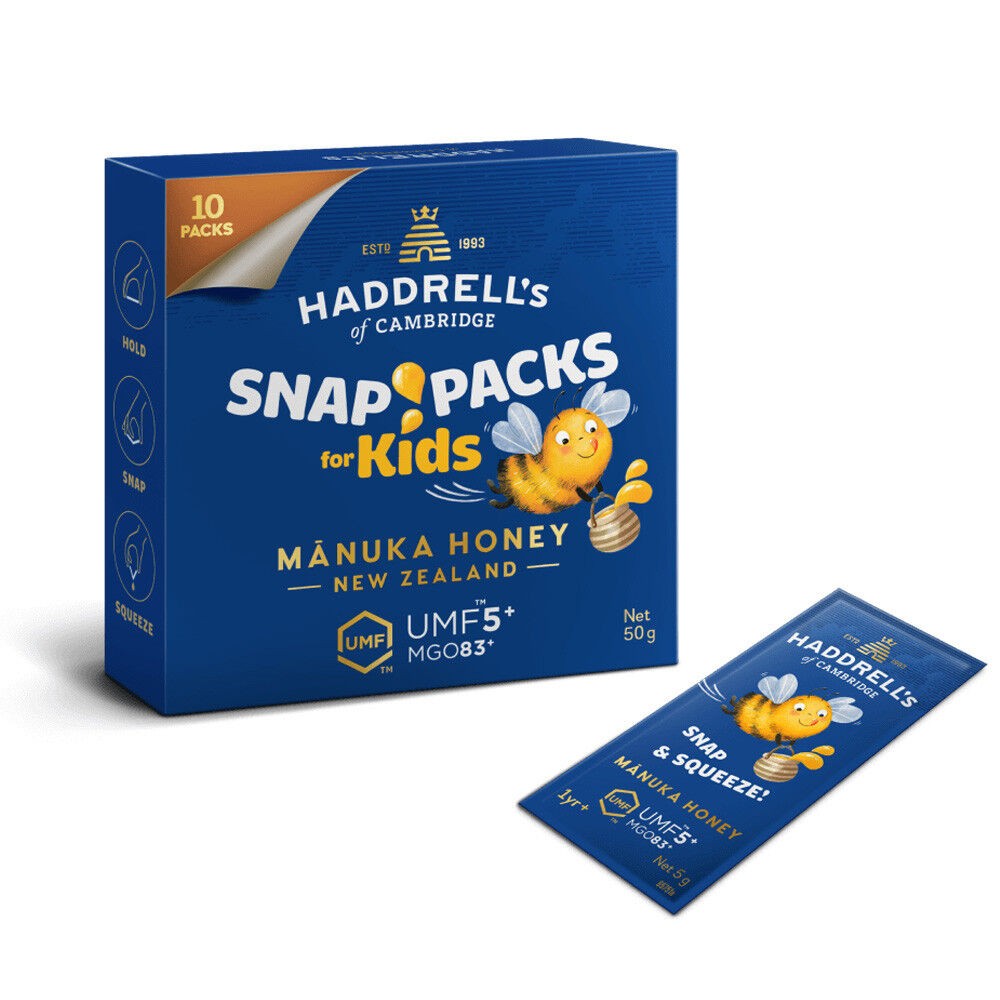 Haddrell's Manuka Med, UMF 5+ Snap pack, 10 Komada