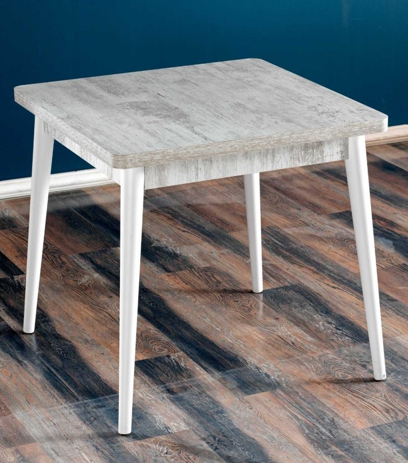 MyMassa Trpezarijski sto Flora, 80x78.5x80 cm, Bijeli