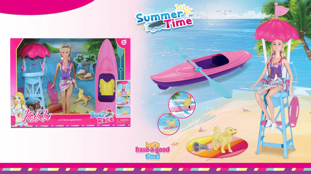 Lutka u kupaćem kostimu MKS891727, Ljetna tema za vrijeme plaže, 42x32cm