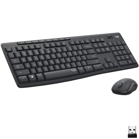 Logitech Bežična tastatura i miš MK295, Crna