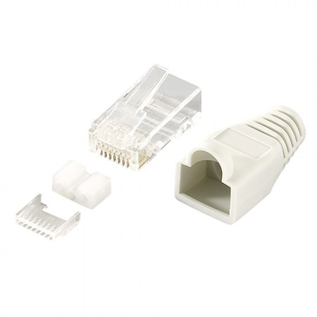 LogiLink CAT6 Konektor RJ45 Shielded MP0021, 100 komada, Bijeli