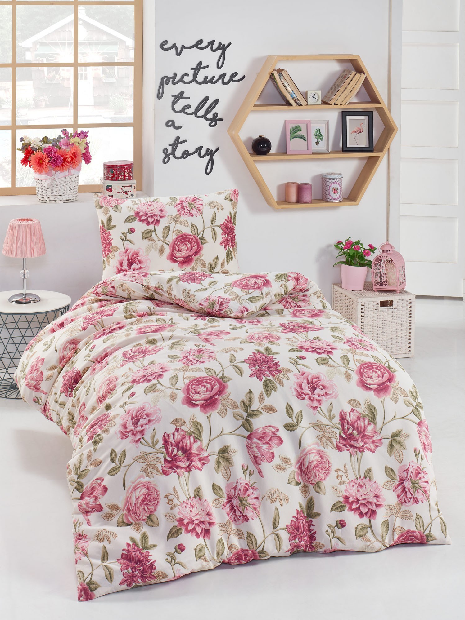 L'essentiel Maison Set posteljine za jednu osobu, 140x200cm, roza